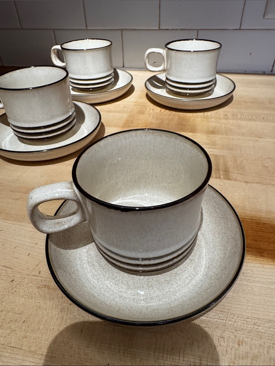 Denby Other - Denby Stoneware cups and saucers, set of 4, "Sahara" pattern, handmade England